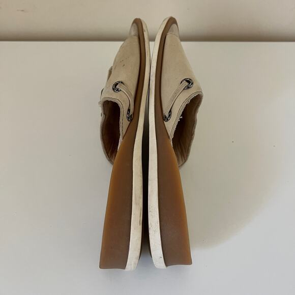 Minnetonka Cream Leather Slide Sandals Women's 6 US - Picture 6 of 8